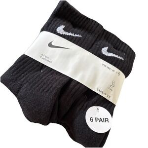 Nike Boys XS Cushioned Crew Socks DRI-FIT 5-7 Shoe Size 10C-3Y Athletic 6‎ Pair